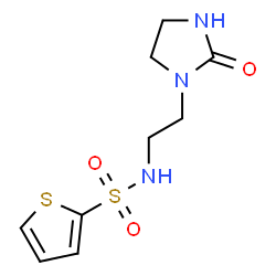 ChemSpider 2D Image | N-[2-(2-Oxo-1-imidazolidinyl)ethyl]-2-thiophenesulfonamide | C9H13N3O3S2