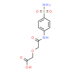 ChemSpider 2D Image | {2-Oxo-2-[(4-sulfamoylphenyl)amino]ethoxy}acetic acid | C10H12N2O6S