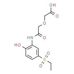 ChemSpider 2D Image | 2-{2-[5-(ethylsulfonyl)-2-hydroxyanilino]-2-oxoethoxy}acetic acid | C12H15NO7S