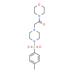 ChemSpider 2D Image | 2-{4-[(4-methylphenyl)sulfonyl]piperazino}-1-morpholino-1-ethanone | C17H25N3O4S