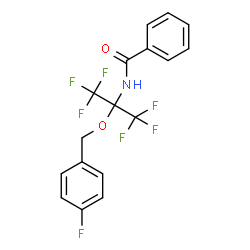 ChemSpider 2D Image | N-{1,1,1,3,3,3-Hexafluoro-2-[(4-fluorobenzyl)oxy]-2-propanyl}benzamide | C17H12F7NO2