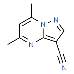 ChemSpider 2D Image | 5,7-Dimethylpyrazolo[1,5-a]pyrimidine-3-carbonitrile | C9H8N4