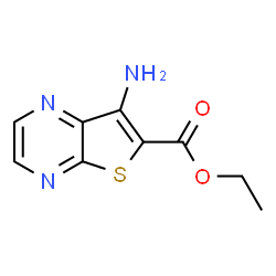 ChemSpider 2D Image | ETHYL 7-AMINOTHIENO[2,3-B]PYRAZINE-6-CARBOXYLATE | C9H9N3O2S