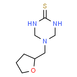 ChemSpider 2D Image | 5-(Tetrahydro-2-furanylmethyl)-1,3,5-triazinane-2-thione | C8H15N3OS