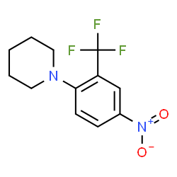 ChemSpider 2D Image | 1-[4-Nitro-2-(trifluoromethyl)phenyl]piperidine | C12H13F3N2O2