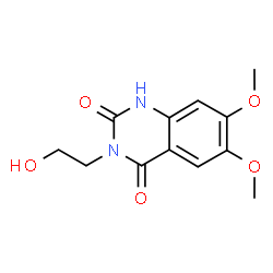 ChemSpider 2D Image | 3-(2-Hydroxyethyl)-6,7-dimethoxy-2,4(1H,3H)-quinazolinedione | C12H14N2O5