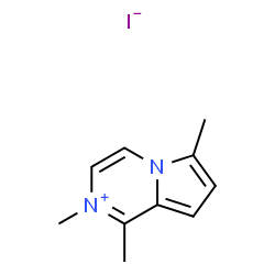 ChemSpider 2D Image | 1,2,6-Trimethylpyrrolo[1,2-a]pyrazin-2-ium iodide | C10H13IN2
