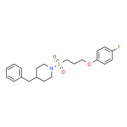 ChemSpider 2D Image | 4-Benzyl-1-{[3-(4-fluorophenoxy)propyl]sulfonyl}piperidine | C21H26FNO3S