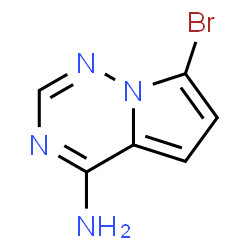 ChemSpider 2D Image | 7-Bromopyrrolo[2,1-f][1,2,4]triazin-4-amine | C6H5BrN4