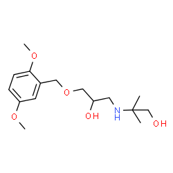ChemSpider 2D Image | 2-({3-[(2,5-Dimethoxybenzyl)oxy]-2-hydroxypropyl}amino)-2-methyl-1-propanol | C16H27NO5