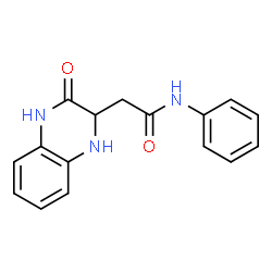 ChemSpider 2D Image | 2-(3-oxo-2,4-dihydro-1H-quinoxalin-2-yl)-N-phenylacetamide | C16H15N3O2