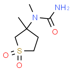 ChemSpider 2D Image | 1-Methyl-1-(3-methyl-1,1-dioxidotetrahydro-3-thiophenyl)urea | C7H14N2O3S