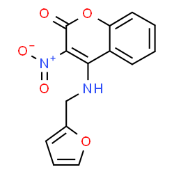 ChemSpider 2D Image | 4-[(2-Furylmethyl)amino]-3-nitro-2H-chromen-2-one | C14H10N2O5