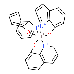 ChemSpider 2D Image | Tris(8-quinolinolato-kappa~2~N,O)aluminate(3-) | C27H18AlN3O3