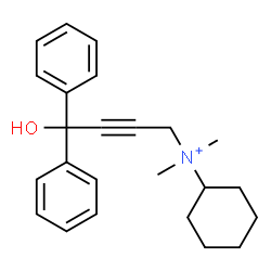 ChemSpider 2D Image | N-(4-Hydroxy-4,4-diphenyl-2-butyn-1-yl)-N,N-dimethylcyclohexanaminium | C24H30NO