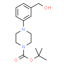 ChemSpider 2D Image | tert-Butyl 4-[3-(hydroxymethyl)phenyl]piperazine-1-carboxylate | C16H24N2O3