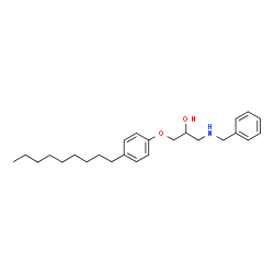ChemSpider 2D Image | 1-(Benzylamino)-3-(4-nonylphenoxy)-2-propanol | C25H37NO2
