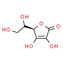 ChemSpider 2D Image | (5R)-5-[(1R)-1,2-Dihydroxyethyl]-3,4-dihydroxyfuran-2(5H)-one | C6H8O6