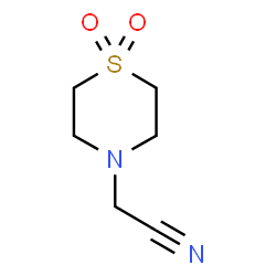 ChemSpider 2D Image | 1-(4-Sulfono morpholine)acetonitrile | C6H10N2O2S