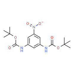 ChemSpider 2D Image | Di-tert-butyl (5-nitro-1,3-phenylene)biscarbamate | C16H23N3O6