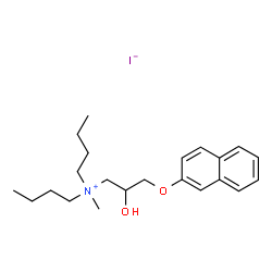 ChemSpider 2D Image | N-Butyl-N-[2-hydroxy-3-(2-naphthyloxy)propyl]-N-methyl-1-butanaminium iodide | C22H34INO2