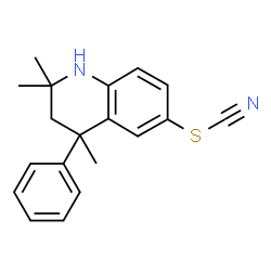 ChemSpider 2D Image | 2,2,4-Trimethyl-4-phenyl-6-thiocyanato-1,2,3,4-tetrahydro-quinoline | C19H20N2S