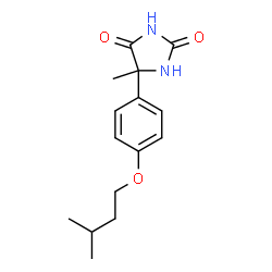 ChemSpider 2D Image | 5-Methyl-5-[4-(3-methylbutoxy)phenyl]-2,4-imidazolidinedione | C15H20N2O3