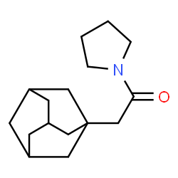 ChemSpider 2D Image | 2-(Adamantan-1-yl)-1-(1-pyrrolidinyl)ethanone | C16H25NO