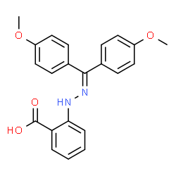 ChemSpider 2D Image | 2-{2-[Bis(4-methoxyphenyl)methylene]hydrazino}benzoic acid | C22H20N2O4