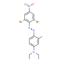 ChemSpider 2D Image | 4-[(2,6-Dibromo-4-nitrophenyl)diazenyl]-N,N-diethyl-3-methylaniline | C17H18Br2N4O2