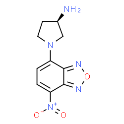 ChemSpider 2D Image | (+)-4-Nitro-7-(3-aminopyrrolidin-1-yl)-2,1,3-benzoxadiazole | C10H11N5O3