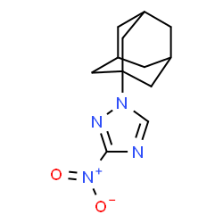 ChemSpider 2D Image | 1-(Adamantan-1-yl)-3-nitro-1H-1,2,4-triazole | C12H16N4O2