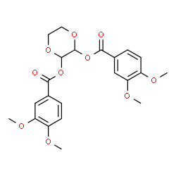 ChemSpider 2D Image | 1,4-Dioxane-2,3-diyl bis(3,4-dimethoxybenzoate) | C22H24O10