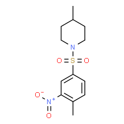 ChemSpider 2D Image | 4-Methyl-1-[(4-methyl-3-nitrophenyl)sulfonyl]piperidine | C13H18N2O4S