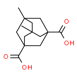 ChemSpider 2D Image | 5,7-Dimethyl-1,3-adamantanedicarboxylic acid | C14H20O4