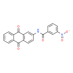 ChemSpider 2D Image | N-(9,10-Dioxo-9,10-dihydro-2-anthracenyl)-3-nitrobenzamide | C21H12N2O5