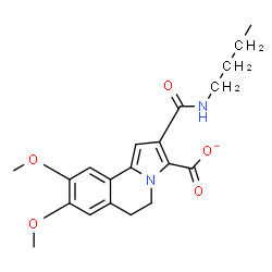 ChemSpider 2D Image | 2-(Butylcarbamoyl)-8,9-dimethoxy-5,6-dihydropyrrolo[2,1-a]isoquinoline-3-carboxylate | C20H23N2O5