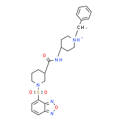 ChemSpider 2D Image | 4-({[1-(2,1,3-Benzoxadiazol-4-ylsulfonyl)-3-piperidinyl]carbonyl}amino)-1-benzylpiperidinium | C24H30N5O4S