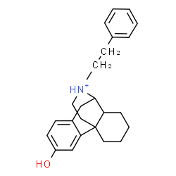 ChemSpider 2D Image | 3-Hydroxy-17-(2-phenylethyl)morphinan-17-ium | C24H30NO