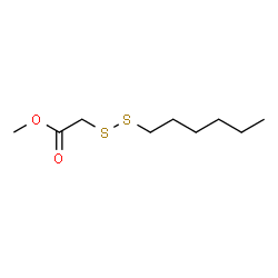 ChemSpider 2D Image | Methyl (hexyldisulfanyl)acetate | C9H18O2S2