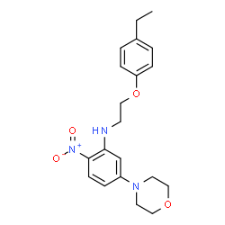 ChemSpider 2D Image | N-[2-(4-Ethylphenoxy)ethyl]-5-(4-morpholinyl)-2-nitroaniline | C20H25N3O4
