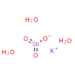 ChemSpider 2D Image | Potassium oxostibinolate oxide hydrate (1:1:3) | H6KO6Sb