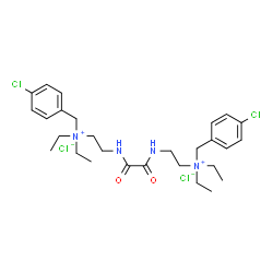 ChemSpider 2D Image | 2,2'-[(1,2-Dioxo-1,2-ethanediyl)diimino]bis[N-(4-chlorobenzyl)-N,N-diethylethanaminium] dichloride | C28H42Cl4N4O2