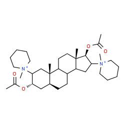 ChemSpider 2D Image | (3alpha,5alpha,8xi,9xi,14xi,17beta)-3,17-Diacetoxy-2,16-bis(1-methyl-1-piperidiniumyl)androstane | C35H60N2O4