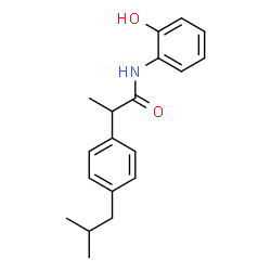 ChemSpider 2D Image | N-(2-Hydroxyphenyl)-2-(4-isobutylphenyl)propanamide | C19H23NO2