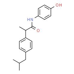 ChemSpider 2D Image | N-(4-Hydroxyphenyl)-2-(4-isobutylphenyl)propanamide | C19H23NO2
