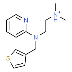 ChemSpider 2D Image | N,N-Dimethyl-2-[2-pyridinyl(3-thienylmethyl)amino]ethanaminium | C14H20N3S