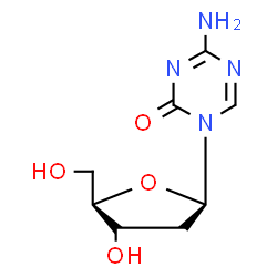 ChemSpider 2D Image | 4-Amino-1-(2-deoxy-beta-D-erythro-pentofuranosyl)-1,3,5-triazin-2(1H)-one | C8H12N4O4