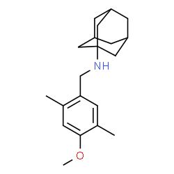 ChemSpider 2D Image | N-(4-Methoxy-2,5-dimethylbenzyl)-1-adamantanamine | C20H29NO