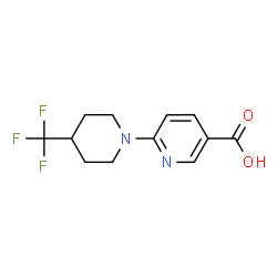 ChemSpider 2D Image | 6-(4-(trifluoromethyl)piperidin-1-yl)nicotinic acid | C12H13F3N2O2